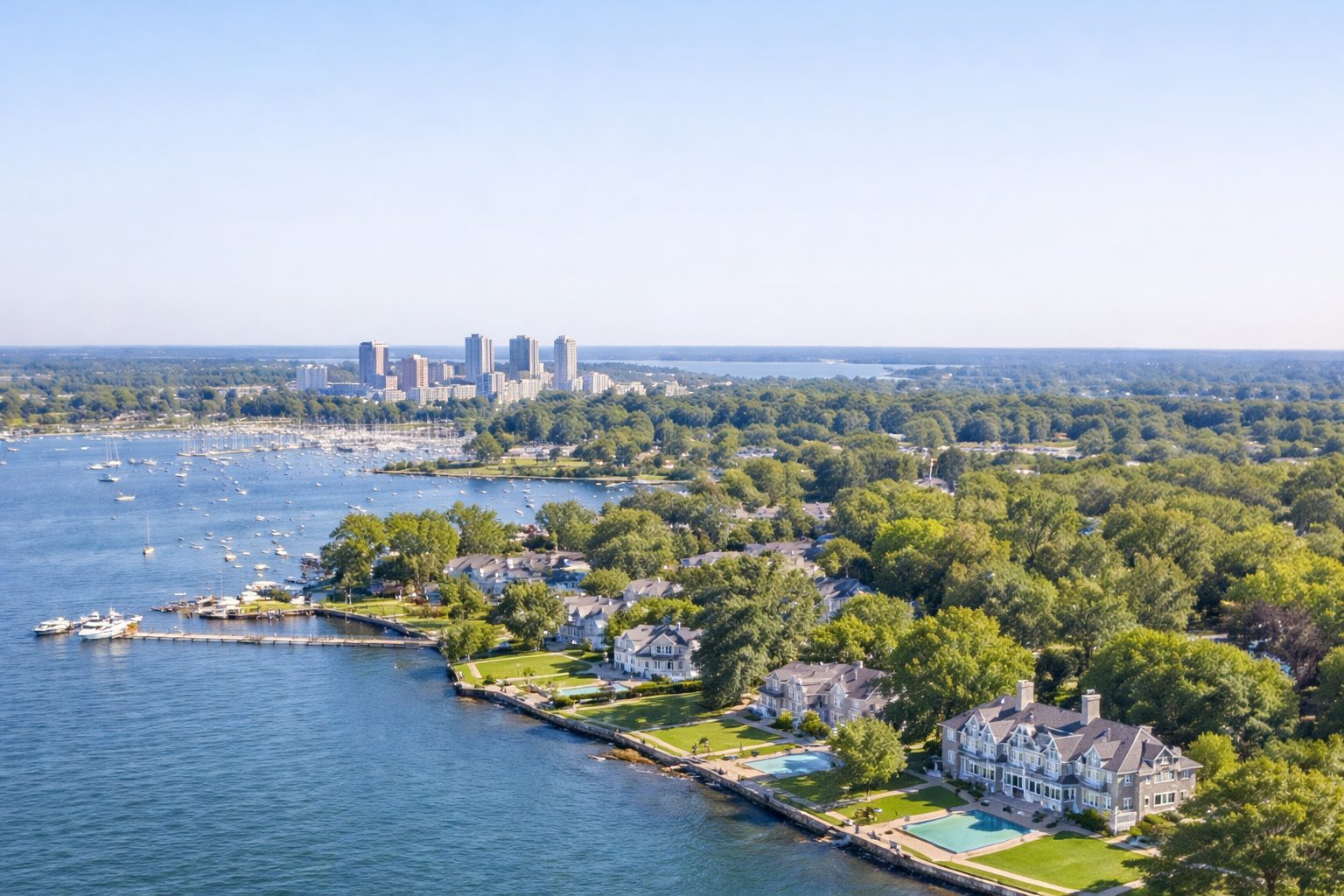 Southern Westchester NY housing market trends showing residential communities, waterfront areas, and strong buyer demand near New York City